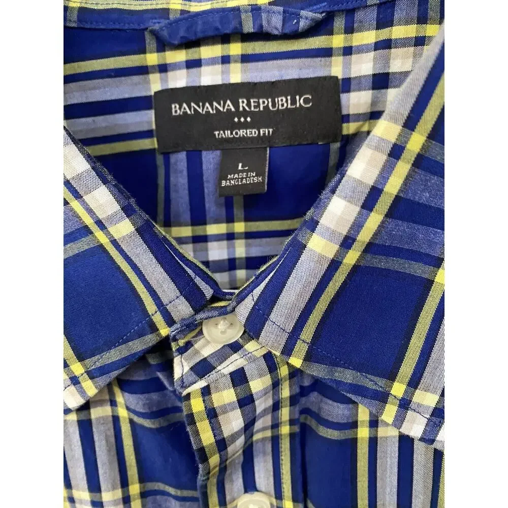 Banana Republic Men’s‎ Long Sleeve Shirt Large Striped Night Out Career Casual